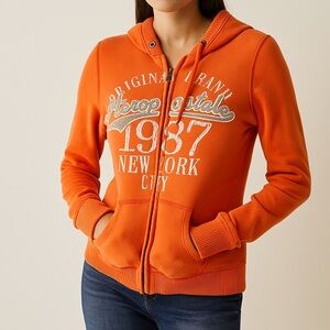 Aeropostale Vibrant Orange Cardigan